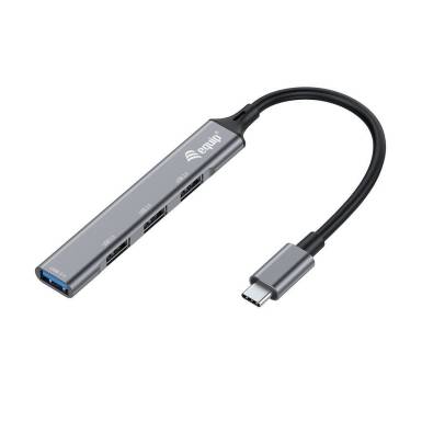 EQuip 4-Port USB 3.0/2.0 Hub USB-C Grey 128961 EQuip 4-Port USB 3.0/2.0 Hub USB-C Grey 128961