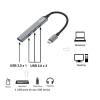 EQuip 4-Port USB 3.0/2.0 Hub USB-C Grey 128961