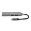 Digitus USB-C 4 Port HUB, 2x USB A + 2x USB-C Dark Gray DA-70245
