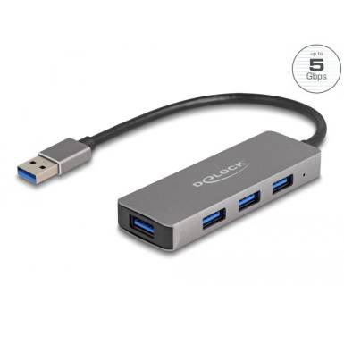 DeLock 4-portos USB3.2 HUB Silver 63171 DeLock 4-portos USB3.2 HUB Silver 63171