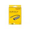 DeLock 4-portos USB3.2 HUB Silver 63171