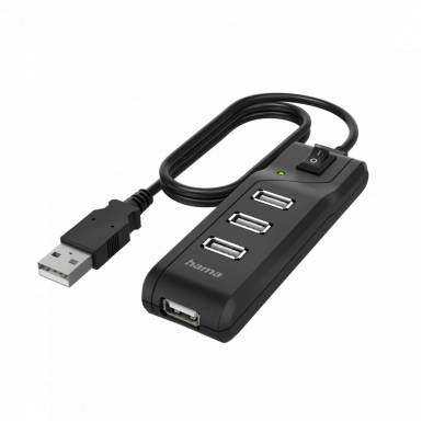 Hama Buspowered USB2.0 HUB Black 00200118 Hama Buspowered USB2.0 HUB Black 00200118