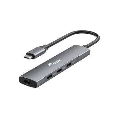 EQuip 4-Port USB 3.2 Gen1 USB-C Hub Grey 128963 EQuip 4-Port USB 3.2 Gen1 USB-C Hub Grey 128963