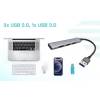 I-TEC 4 port USB 3.0/ USB 2.0 Metal Hub Grey U3HUBMETALMINI4