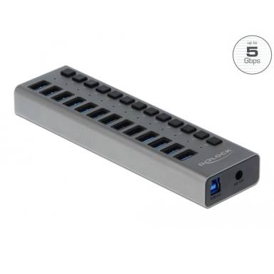 DeLock 13-port USB Hub Black 63738 DeLock 13-port USB Hub Black 63738