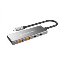 Conceptronic  HUBBIES15G 4-Port USB3.2 Gen 2 Hub Grey HUBBIES15G