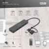 Digitus USB 3.0 Hub 4-Port Slim Line Black DA-70235
