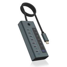 Raidsonic IcyBox IB-HUB1457-C31 7-Port hub with USB 3.2 Gen 2 Type-C interface IB-HUB1457-C31 Raidsonic IcyBox IB-HUB1457-C31 7-Port hub with USB 3.2 Gen 2 Type-C interface IB-HUB1457-C31