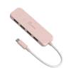 j5create Eco-Friendly USB-C to 4-Port Type-A Gen 2 Hub Misty Rose JCH341ER-N