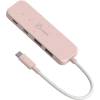 j5create Eco-Friendly USB-C to 4-Port Type-C & Type-A Gen 2 Hub Misty Rose JCH342ER-N