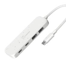 j5create Eco-Friendly USB-C to 4-Port Type-C & Type-A Gen 2 Hub Pure White JCH342EW-N
