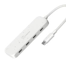 j5create Eco-Friendly USB-C to 4-Port Type-C Gen 2 Hub Nature White JCH345EW-N