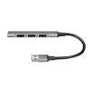 Logilink USB 3.0 4-port slim hub with aluminum casing Grey UA0391