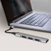 Logilink USB 3.0 4-port slim hub with aluminum casing Grey UA0391