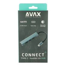 Avax HB601 CONNECT+ 4-port USB3.0 HUB Black 5999574480620 Avax HB601 CONNECT+ 4-port USB3.0 HUB Black 5999574480620