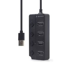 Gembird 4-port USB2.0 HUB with Switches Black UHB-U2P4P-01