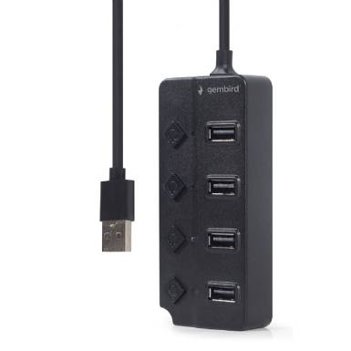 Gembird 4-port USB2.0 HUB with Switches Black UHB-U2P4P-01 Gembird 4-port USB2.0 HUB with Switches Black UHB-U2P4P-01