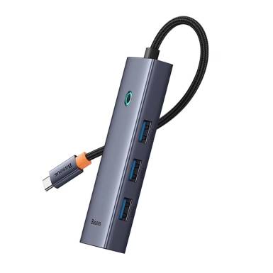 Baseus UltraJoy 4in1 4-Port USB HUB Grey B0005280A813-03 Baseus UltraJoy 4in1 4-Port USB HUB Grey B0005280A813-03