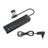 EQuip 7-portos USB3.2 HUB Black 128965