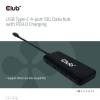 Club3D USB Type-C 4-port 10G Data hub with PD3.0 Charging Black CSV-1548
