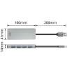 ACT AC6121 4-portos USB3.0 HUB Grey AC6121