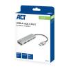 ACT AC6125 4-portos USB3.0 HUB Grey AC6125