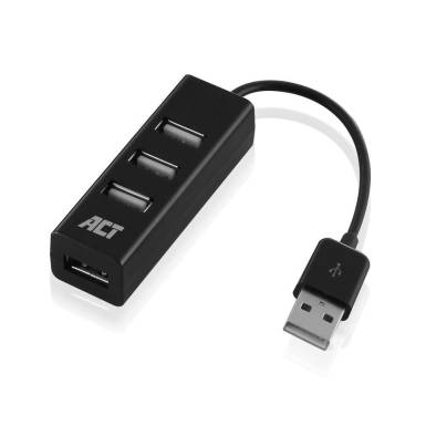 ACT AC6205 4-portos USB 2.0 HUB Black AC6205 ACT AC6205 4-portos USB 2.0 HUB Black AC6205