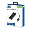 ACT AC6205 4-portos USB 2.0 HUB Black AC6205