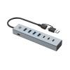 Conceptronic HUBBIES20GP 7-Port USB 3.0 Hub with Power Adapter Grey HUBBIES20GP