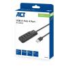 ACT AC6320 4-portos USB3.2 HUB Black AC6320