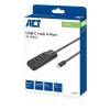 ACT AC6420 4-portos USB3.2 HUB Black AC6420