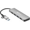 Sandberg 4-portos USB3.0 HUB Silver 136-63