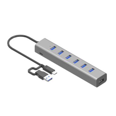 I-TEC 7-portos USB3.2 HUB Grey C31HUBMETAL703 I-TEC 7-portos USB3.2 HUB Grey C31HUBMETAL703