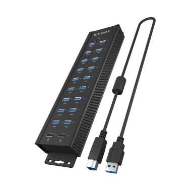 Raidsonic IcyBox IB-HUB1720-U3 20-portos USB3.2 HUB Black IB-HUB1720-U3 Raidsonic IcyBox IB-HUB1720-U3 20-portos USB3.2 HUB Black IB-HUB1720-U3