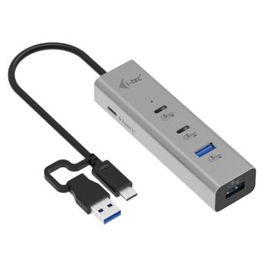 I-TEC 4-portos USB3.2 HUB Grey CAHUBMETAL2A2CPD I-TEC 4-portos USB3.2 HUB Grey CAHUBMETAL2A2CPD