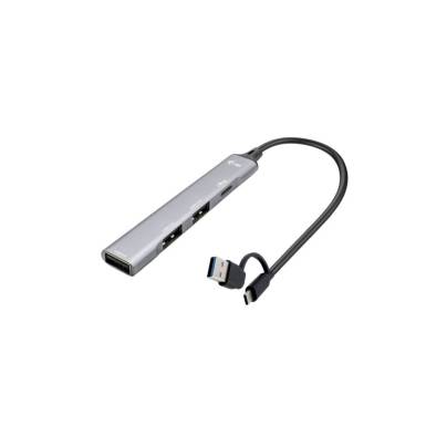 I-TEC 4-portos USB2.0 HUB Grey CAHUBMETALMINI4 I-TEC 4-portos USB2.0 HUB Grey CAHUBMETALMINI4