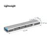 Logilink UA0436 Ultraslim 4-Port USB-A Hub Aluminium UA0436