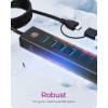 Raidsonic IcyBox IB-HUB1737-C3 7-portos USB3.2 HUB Black IB-HUB1737-C3
