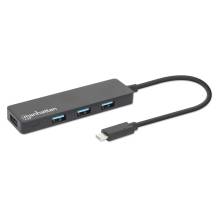 Manhattan 4-portos USB3.2 HUB Black 164924 Manhattan 4-portos USB3.2 HUB Black 164924