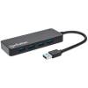 Manhattan 4-portos USB3.2 HUB Black 164900