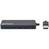 Manhattan 4-portos USB3.2 HUB Black 164900