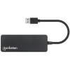Manhattan 4-portos USB3.2 HUB Black 164900