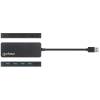 Manhattan 4-portos USB3.2 HUB Black 164900