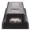 Manhattan 10-portos USB2.0 HUB Black 161572