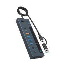 Raidsonic IcyBox IB-HUB1743-CPD 9-portos USB3.2 HUB Black IB-HUB1743-CPD Raidsonic IcyBox IB-HUB1743-CPD 9-portos USB3.2 HUB Black IB-HUB1743-CPD