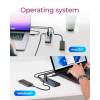 Raidsonic IcyBox IB-HUB1743-CPD 9-portos USB3.2 HUB Black IB-HUB1743-CPD