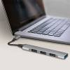 Logilink UA0392 USB 3.2 Gen1 Type-C 4-port slim hub Grey UA0392