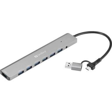 Sandberg 7-portos USB3.0 HUB Silver 136-66