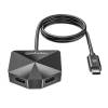 Manhattan 4-portos USB3.0 HUB Black 181150