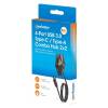 Manhattan 4-portos USB3.0 HUB Black 181150
